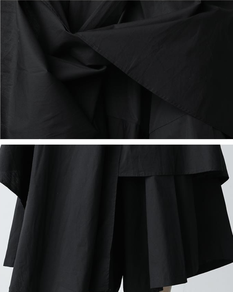 Japanese Wide-Leg Skirt Pants