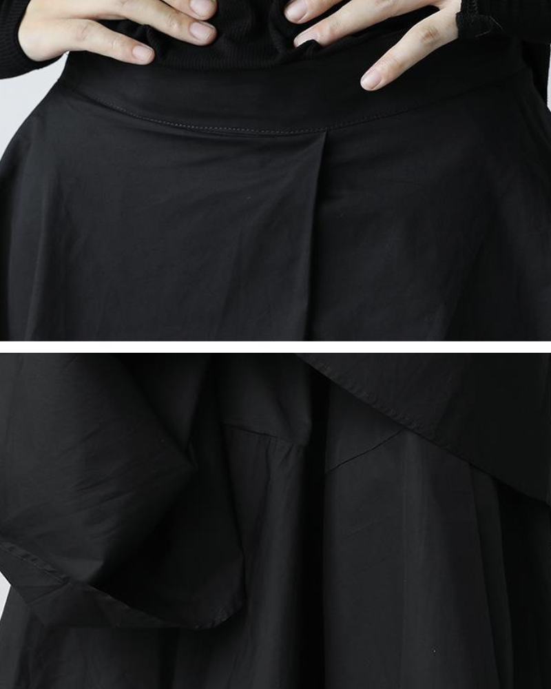 Japanese Wide-Leg Skirt Pants