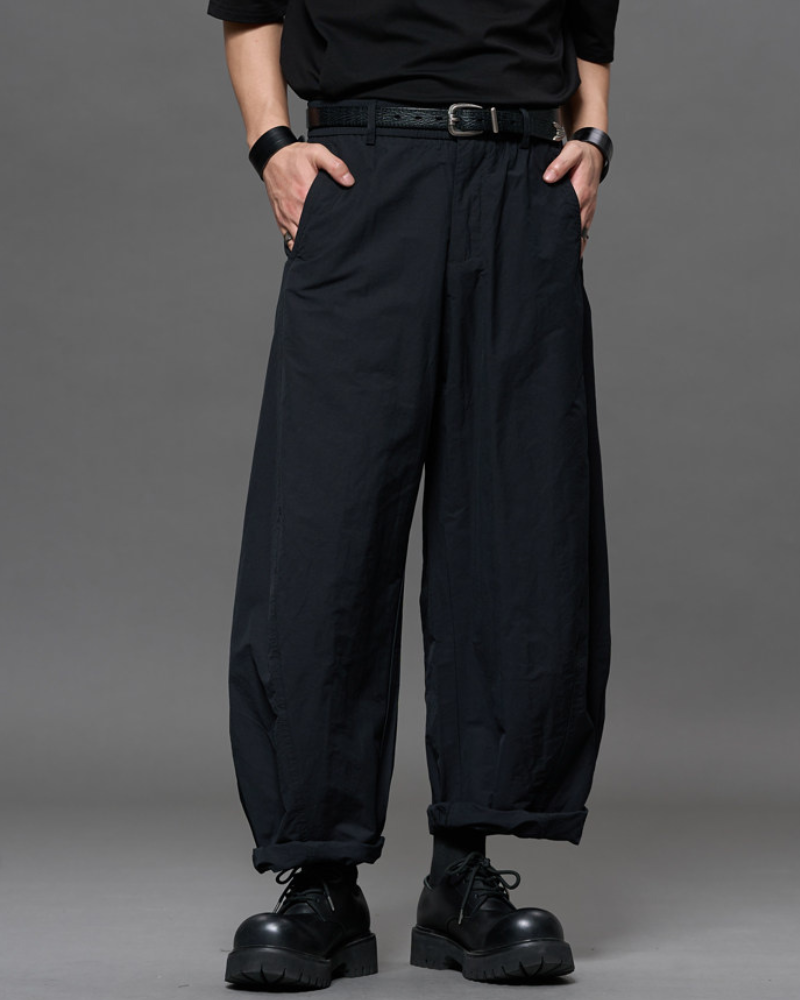 Japanese Retro Tencel Linen Loose Straight-Leg Pants