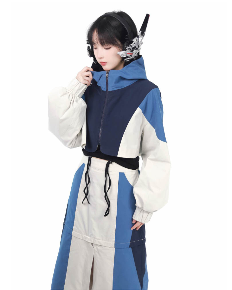 Mechanical Futuristic Jacket Skirt Set(Sold Separately)