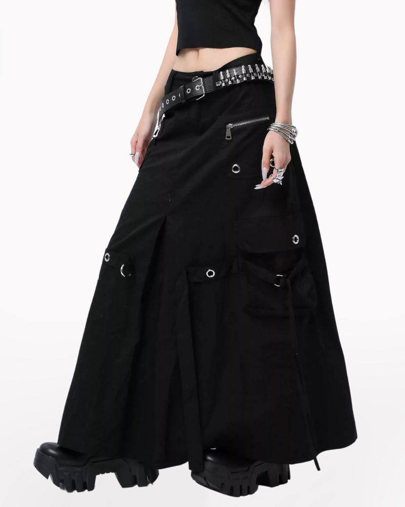 denim cargo skirt,cargo skirt,black cargo skirt,cargo maxi skirt,cargo skirt long,long cargo skirt,cargo skirt outfit,,a line skirt,techwear outfits,techwear fashion,casual techwear,techwear girls,techwear skirt,techwear women