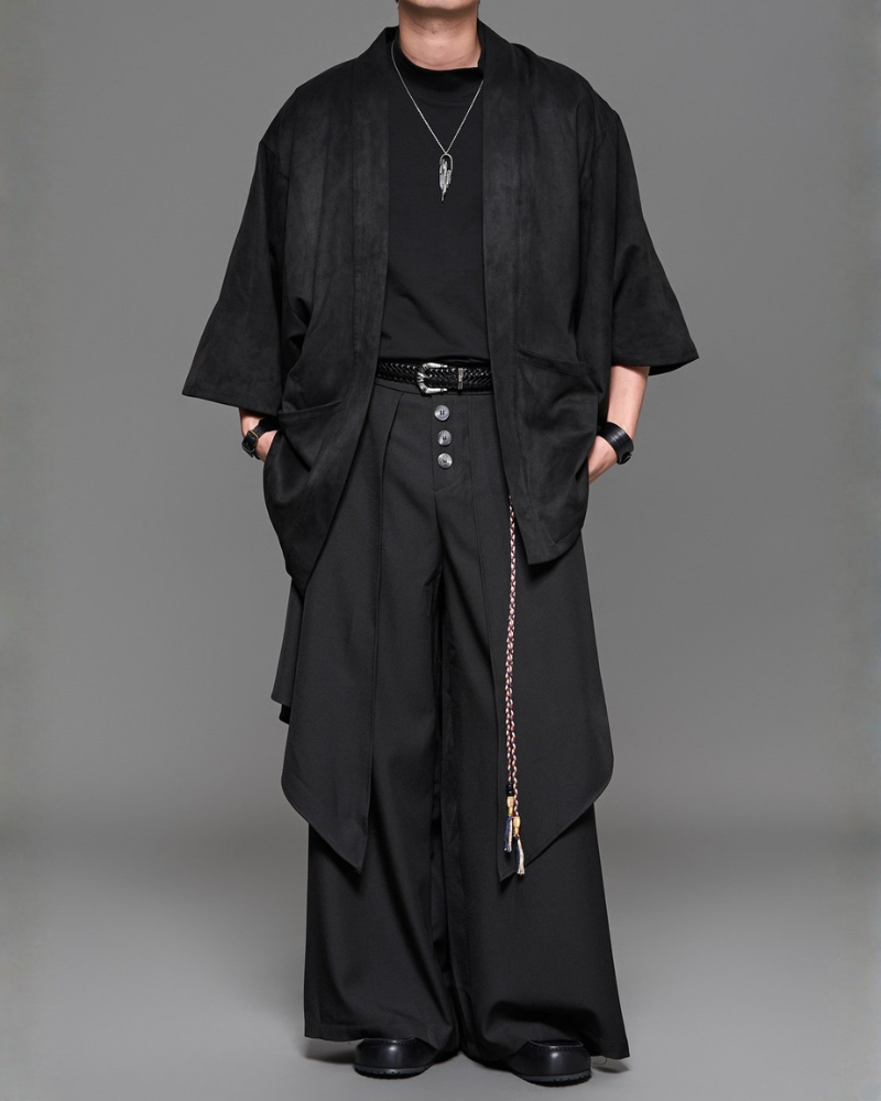 Minimalist Japanese Ice-Silk Mock Neck Basic T-Shirt