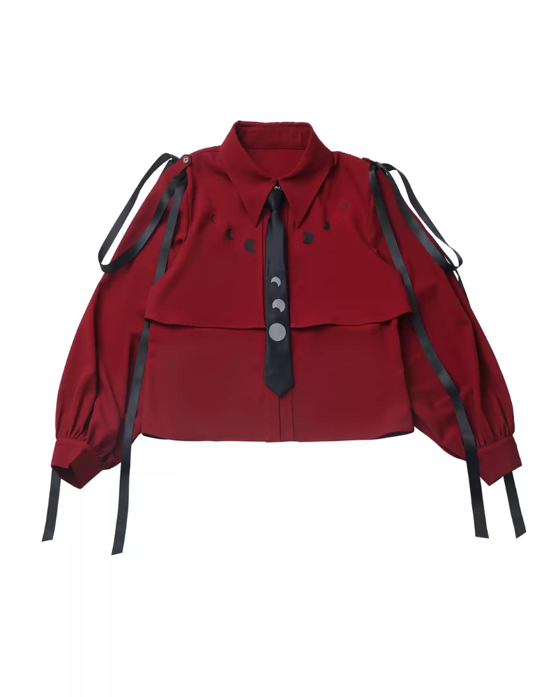 Moonlight Drape Pleated Shirt And Skirt Set(Sold Separately)