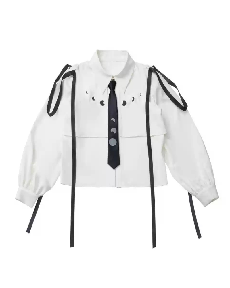 Moonlight Drape Pleated Shirt And Skirt Set(Sold Separately)