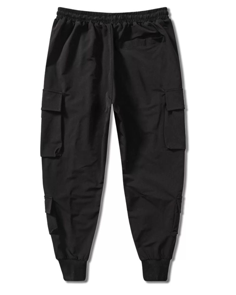 Techwear High-Street Black Cargo Pants