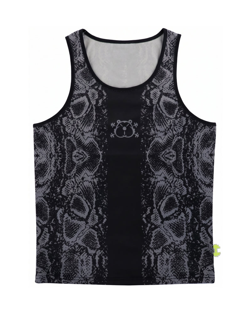 Men’s Athletic Casual Venom-Stripe Muscle Shirt.