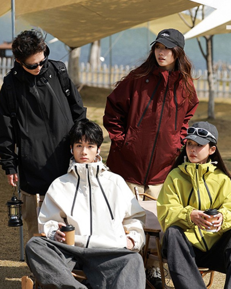 Outdoor Couple Camping Waterproof Jacket