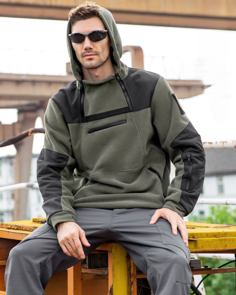 Outdoor Fleece-lined Thickened Tactical Hoodie