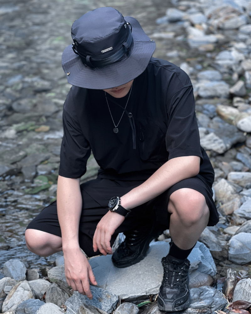 Outdoor Functional Drawstring Bucket Hat