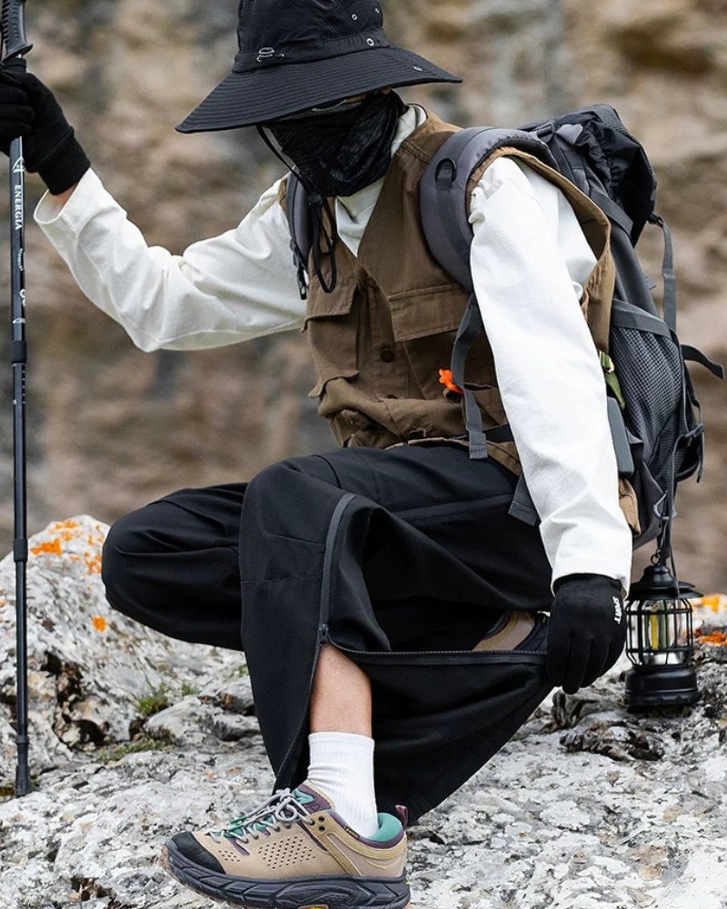 Outdoor Hiking Side Zipper Paratrooper Pants