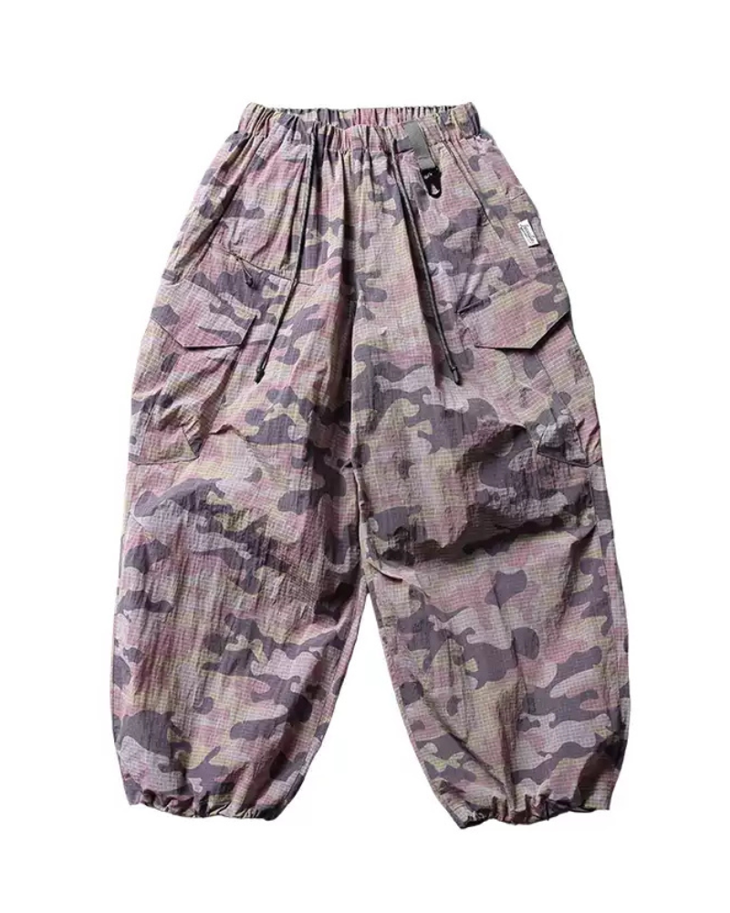 Outdoor Hiking Unisex Lightweight Baggy Camo Pants