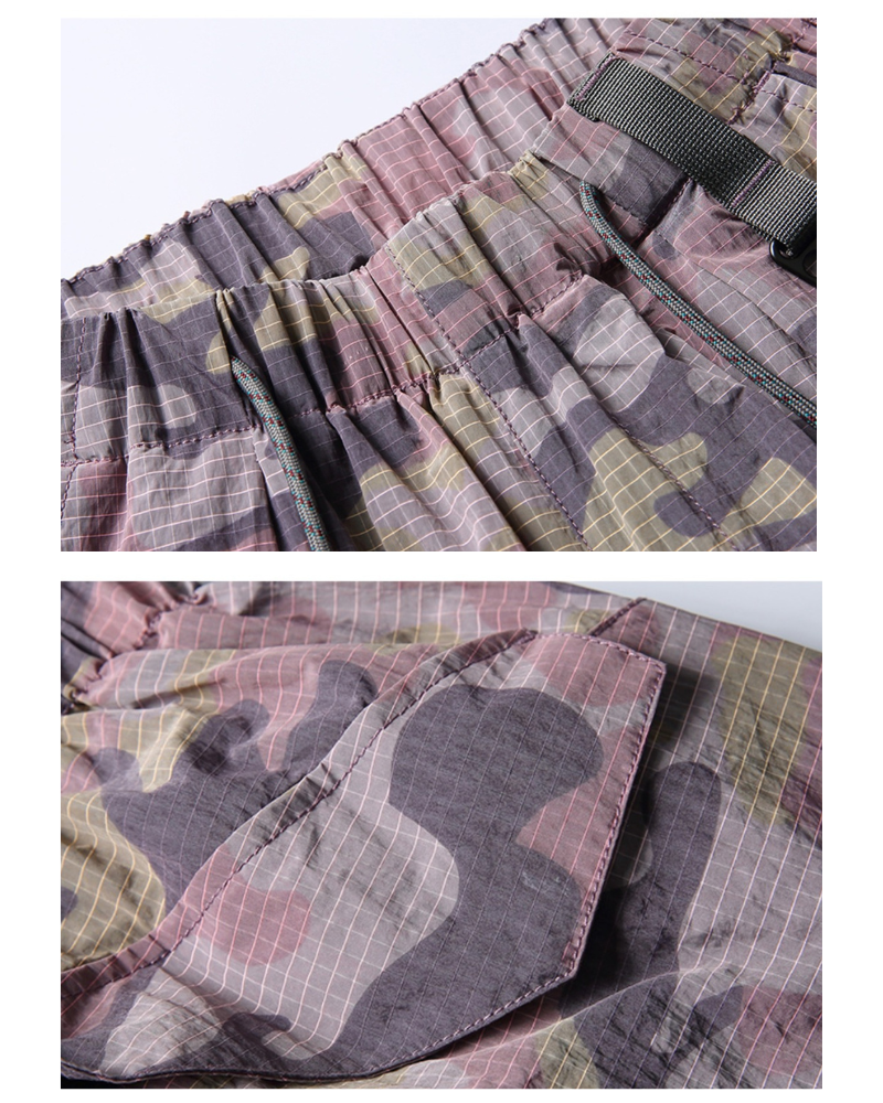 Outdoor Hiking Unisex Lightweight Baggy Camo Pants