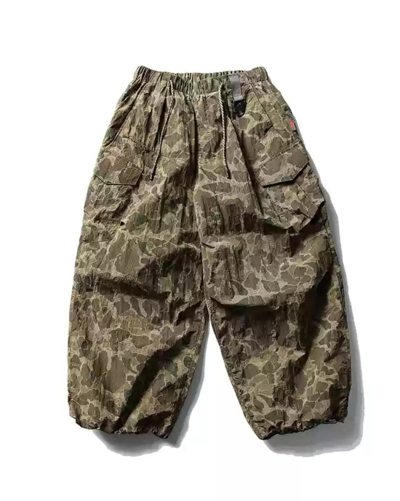 Outdoor Hiking Unisex Lightweight Baggy Camo Pants