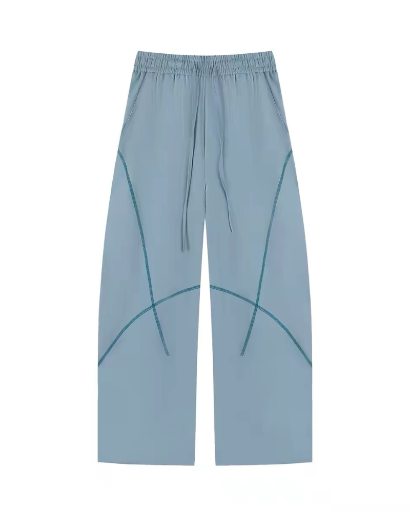 Outdoor Unisex Contrast Stitch Drape Hiking Pants