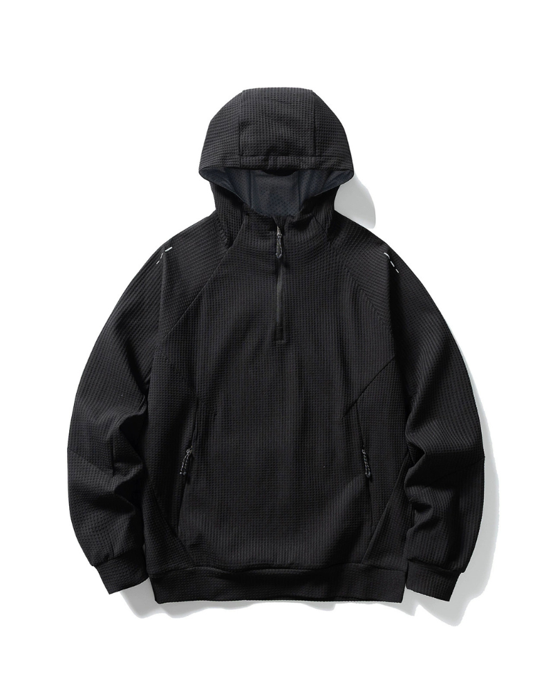 Outdoor Unisex Waffle Knit Hiking Cycling Sports Hoodie