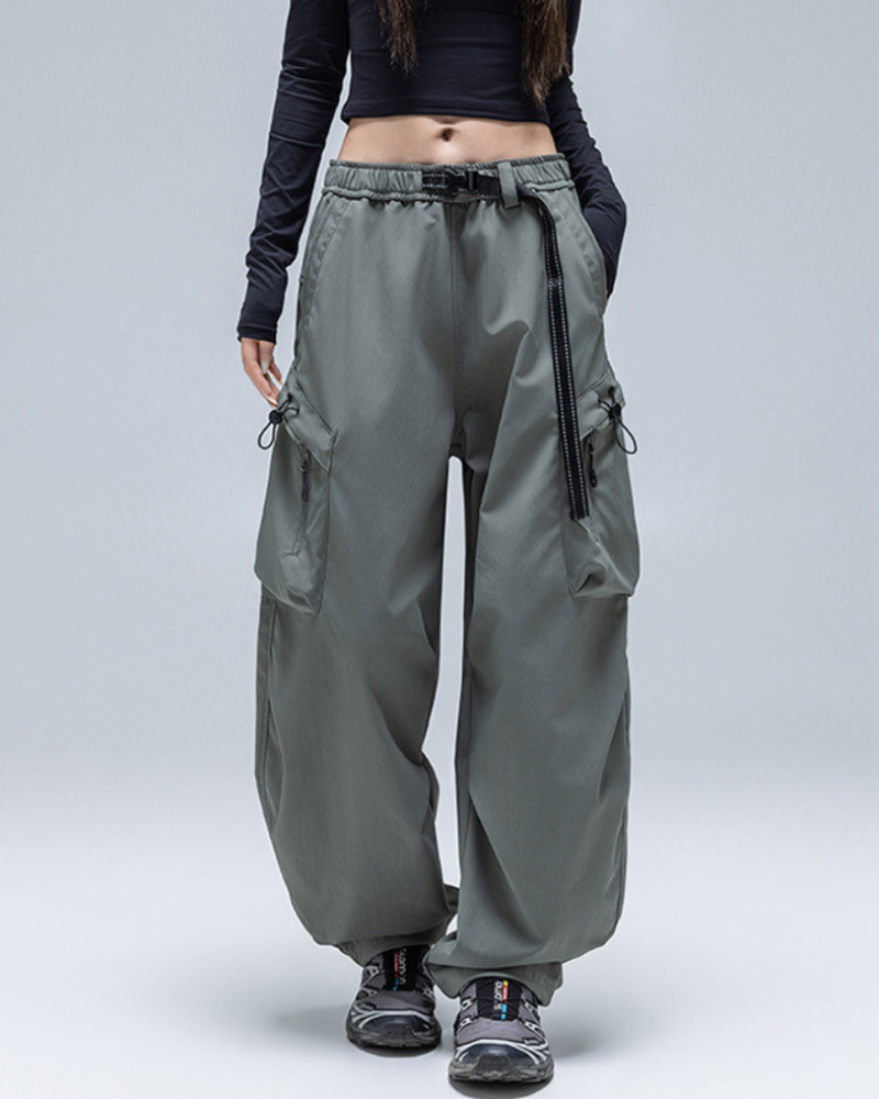 Outdoor Unisex Water-Repellent Curved Hiking Cargo Pants