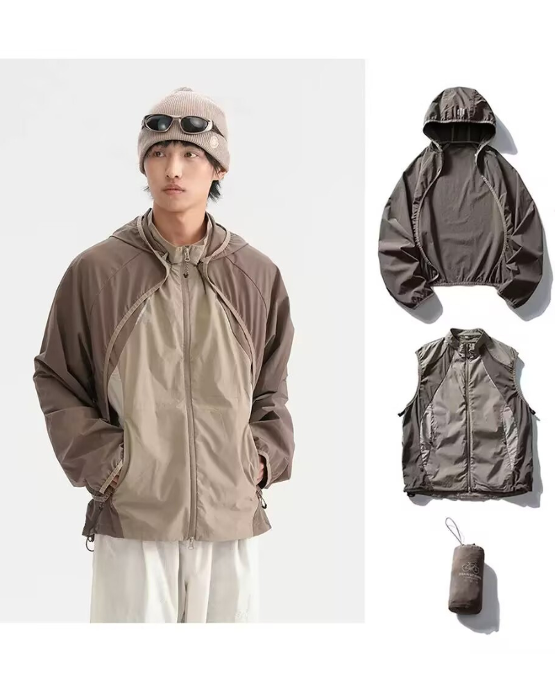 Outdoor Hiking Cycling Two-Piece Couple Sun Protection Jacket