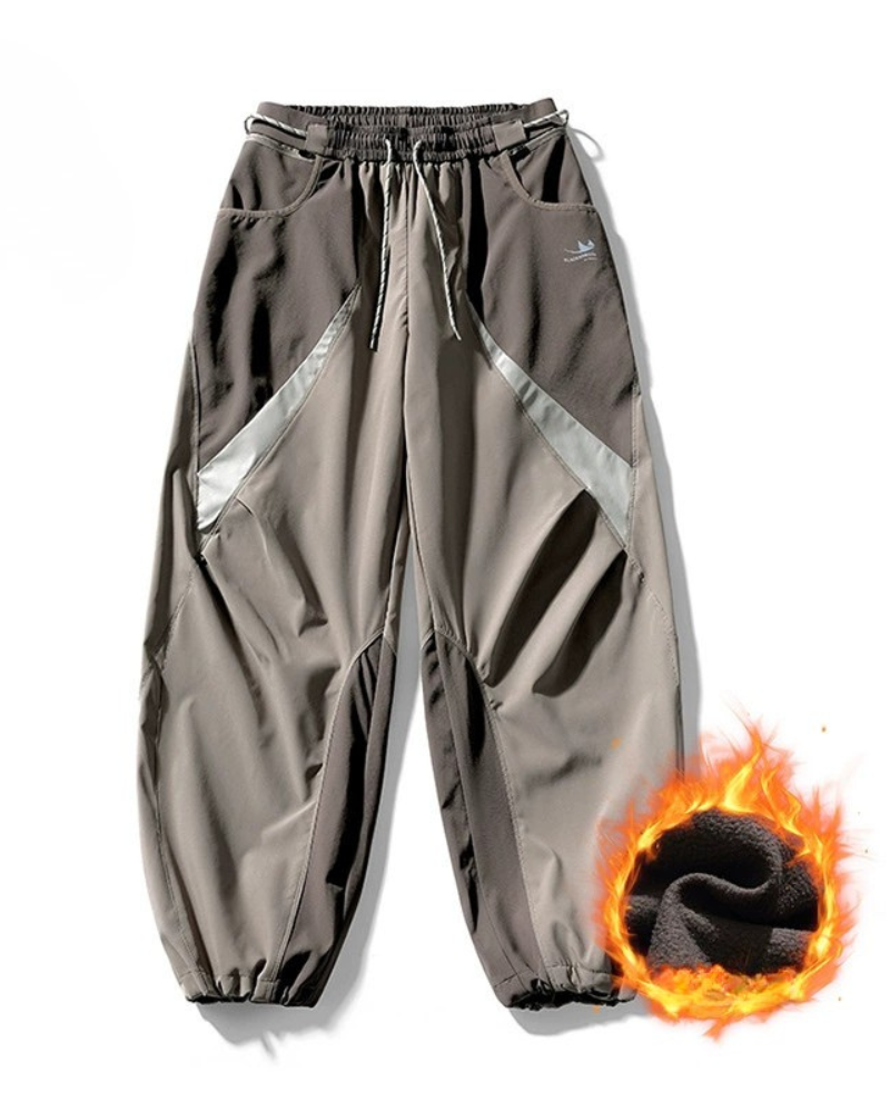 Outdoor Unisex Windproof Paneled Wide-Leg Hiking Pants