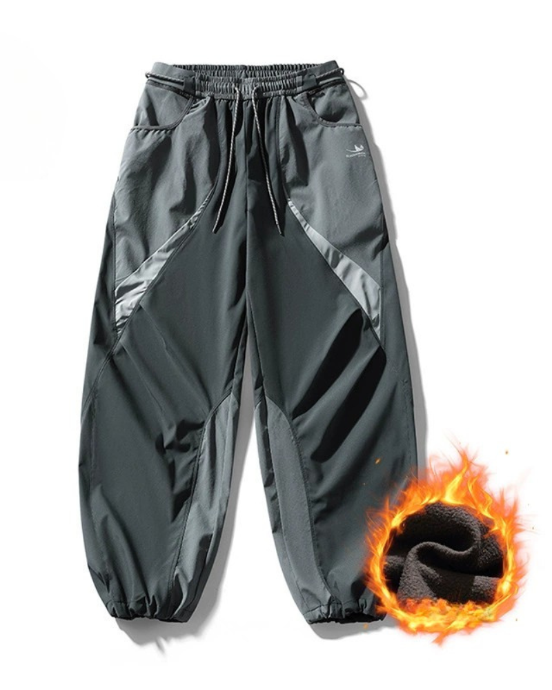Outdoor Unisex Windproof Paneled Wide-Leg Hiking Pants