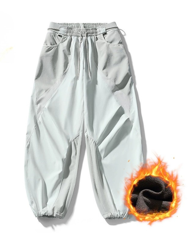Outdoor Unisex Windproof Paneled Wide-Leg Hiking Pants