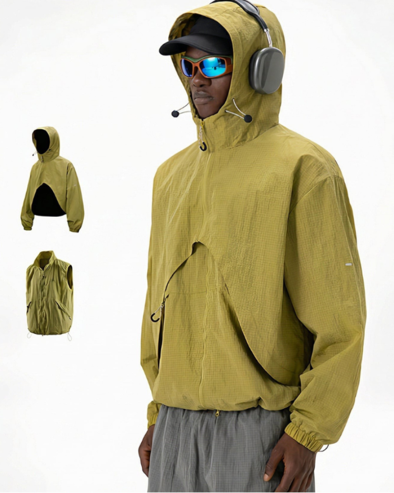 Outdoor Unisex Water-Repellent 2-in-1 Modular Jacket