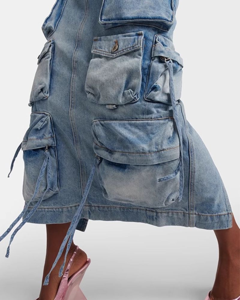 denim cargo skirt,denim long skirt,cargo skirt,black cargo skirt,cargo maxi skirt,cargo skirt long,long cargo skirt,cargo skirt outfit,,a line skirt,techwear outfits,techwear fashion,casual techwear,techwear girls,techwear skirt,techwear women