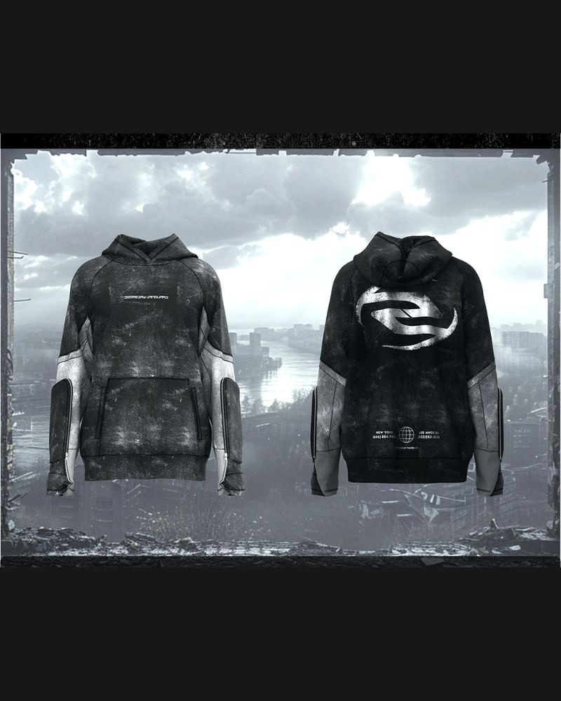 Post-Apocalyptic Tactical Pocket Washed Hoodie