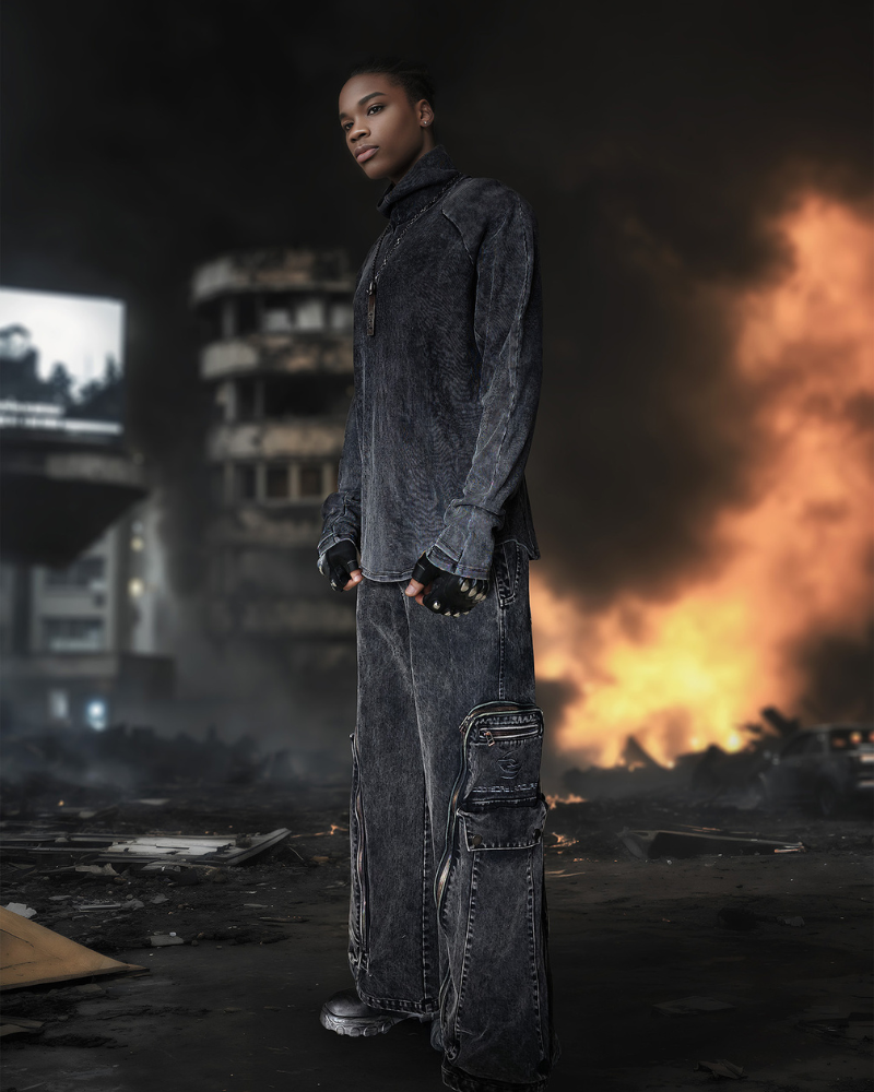 Post-Apocalyptic Turtleneck Base-Layer Sweatshirt