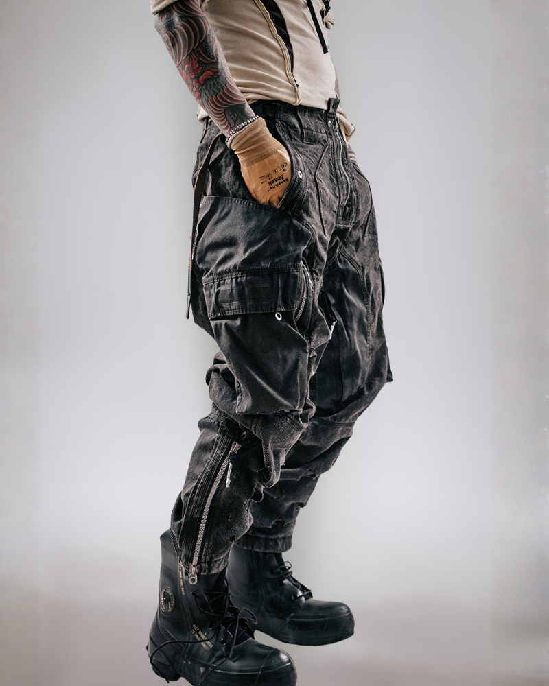 Post-Apocalyptic Distressed Wasteland Tactical Cargo Pants