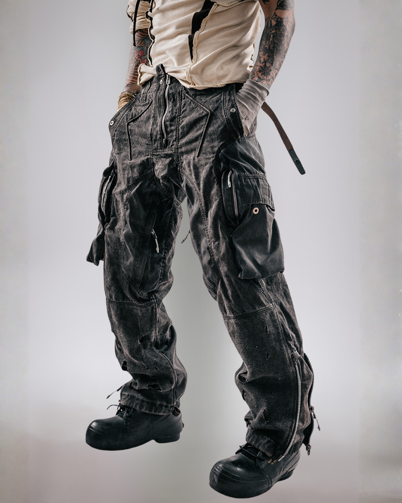 Post-Apocalyptic Distressed Wasteland Tactical Cargo Pants