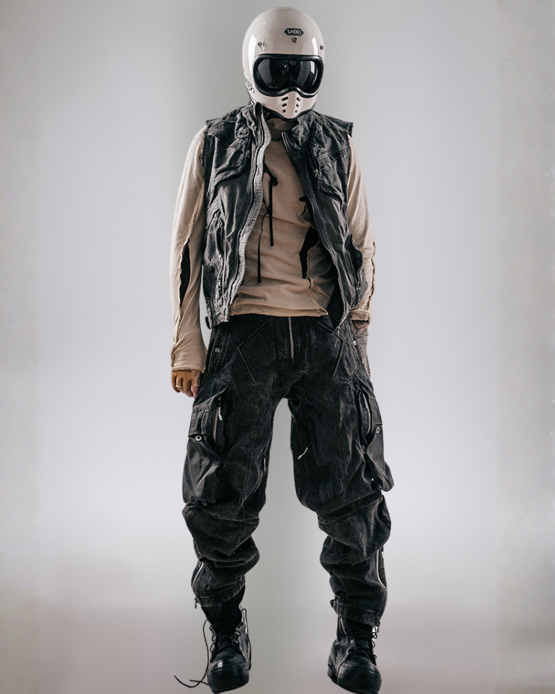 Post-Apocalyptic Distressed Wasteland Tactical Cargo Pants