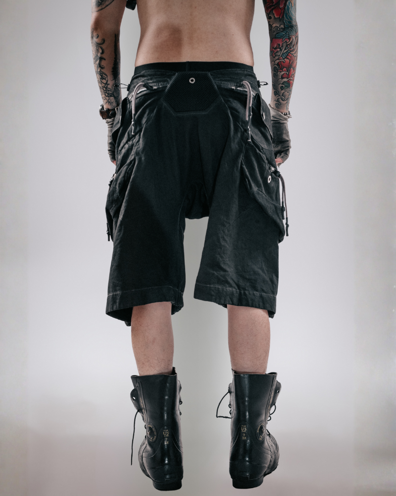 Post-Apocalyptic Wasteland Distressed Cargo Shorts
