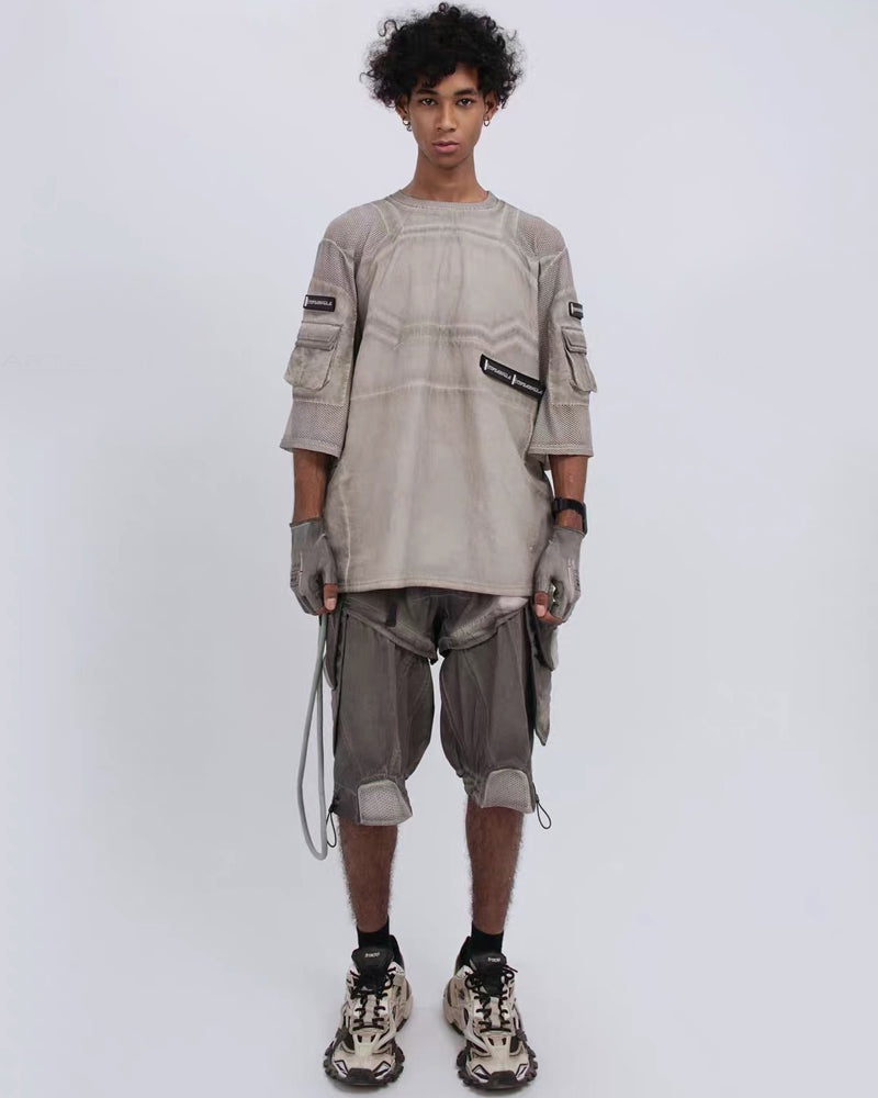 Post-Apocalyptic Wasteland Mesh Half-Sleeve T-Shirt