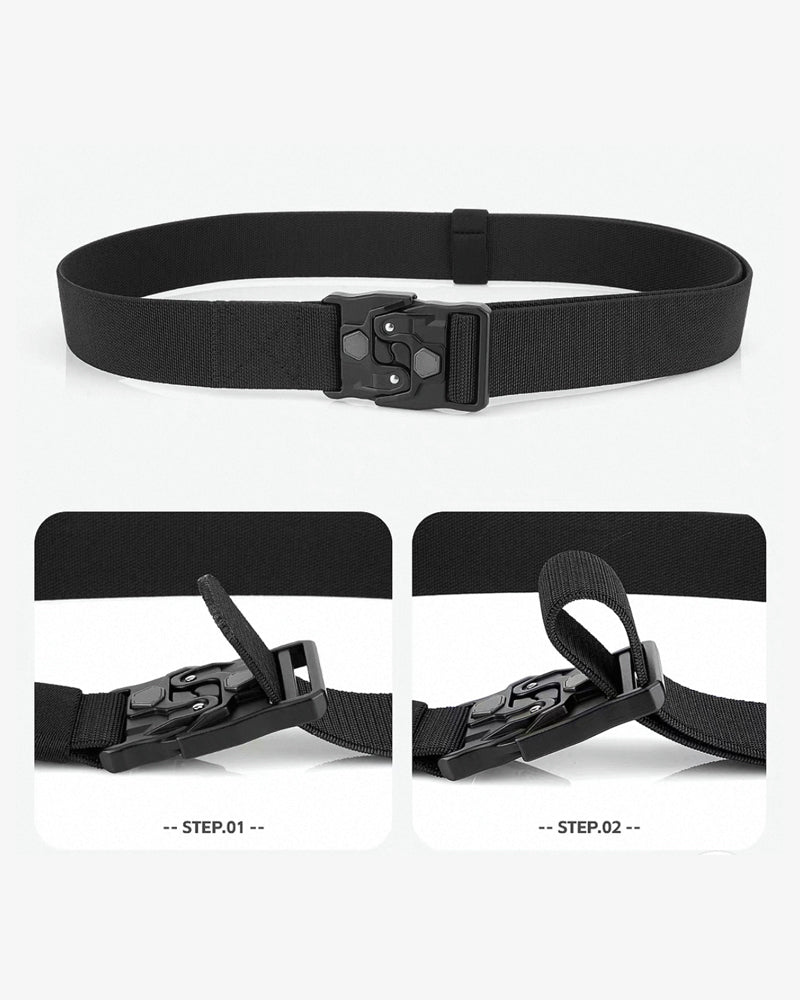 Quick-Release Webbed Tactical Stretch Belt