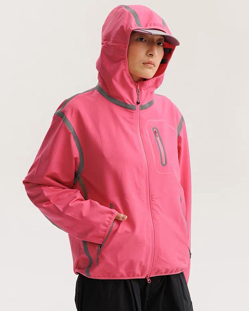 Reflective Water-Resistant Unisex Hiking Jacket