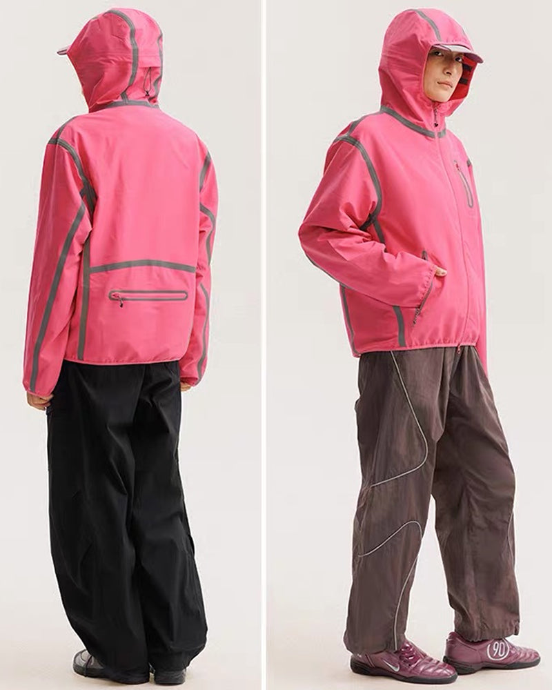 Reflective Water-Resistant Unisex Hiking Jacket