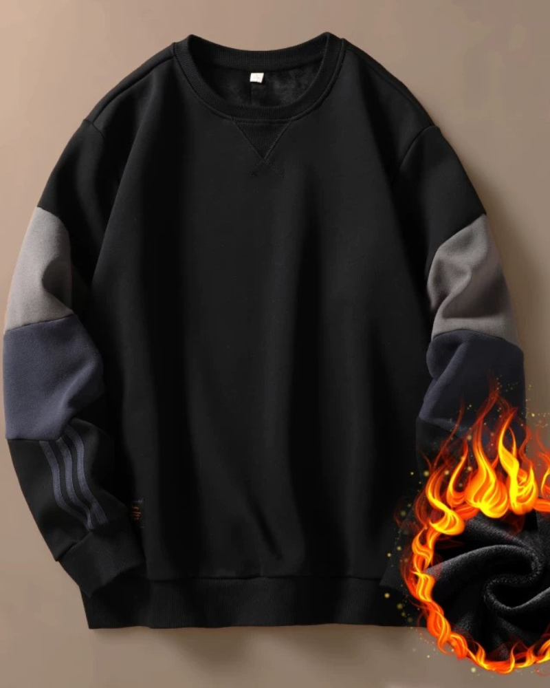 Round Neck Color Block Hoodie