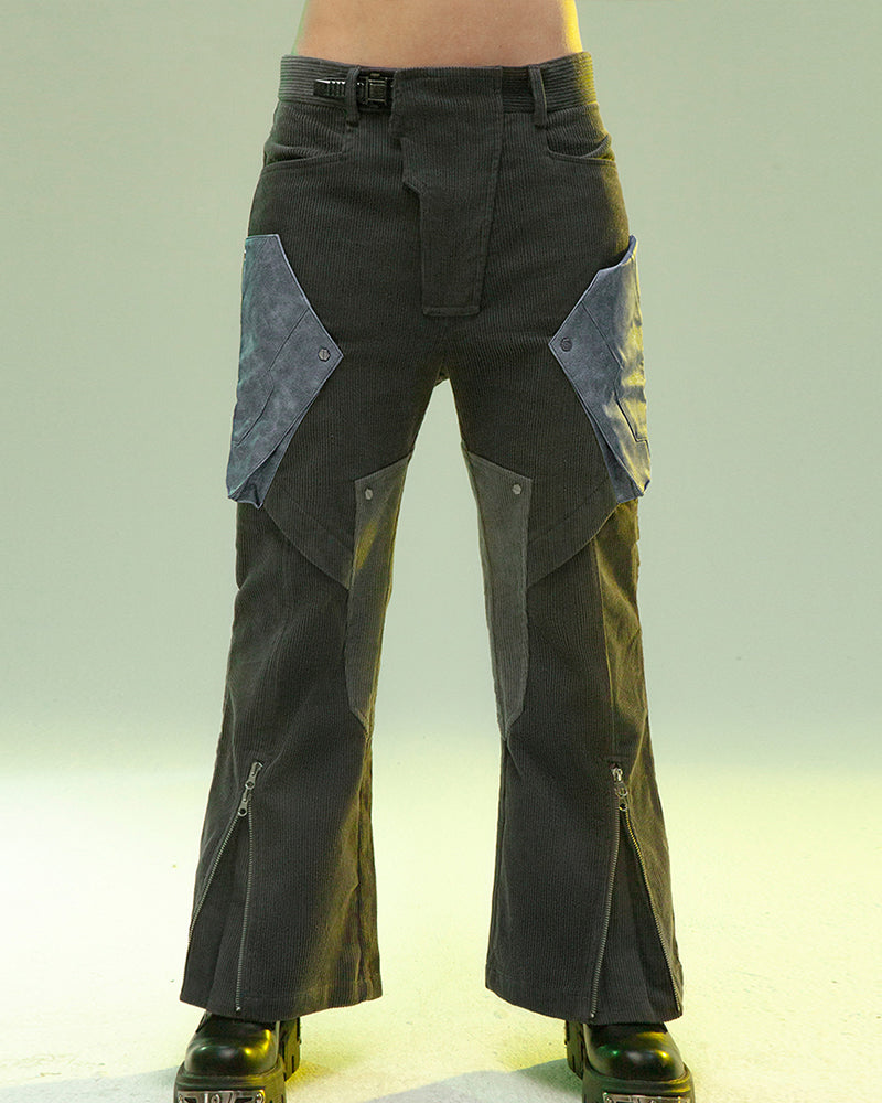 XIPHEVIL Cyberpunk Shadow Patrol Corduroy Pants