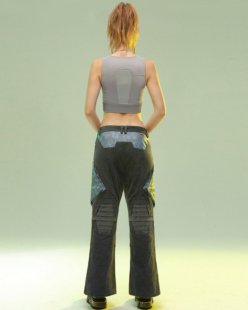 XIPHEVIL Cyberpunk Shadow Patrol Corduroy Pants