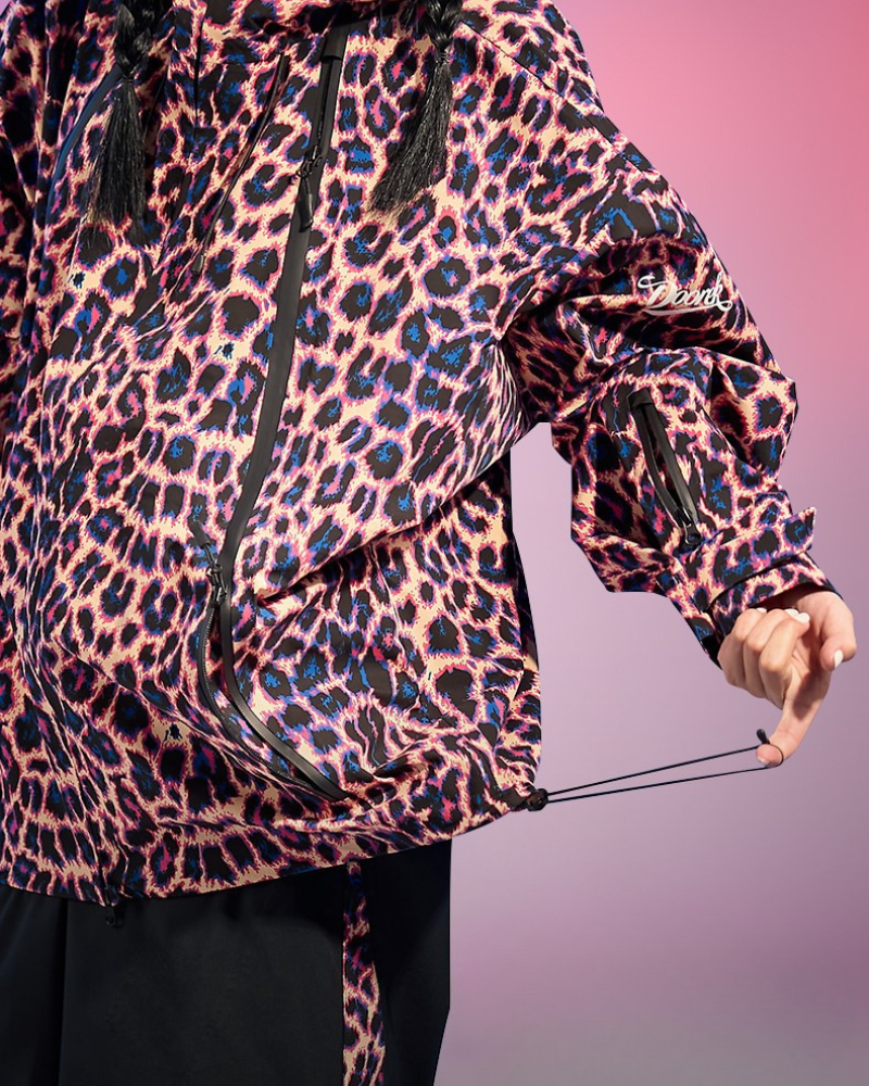 Ski Wear 3L Hard-Shell Waterproof Leopard Ski Jacket & Pants Suit -Unisex