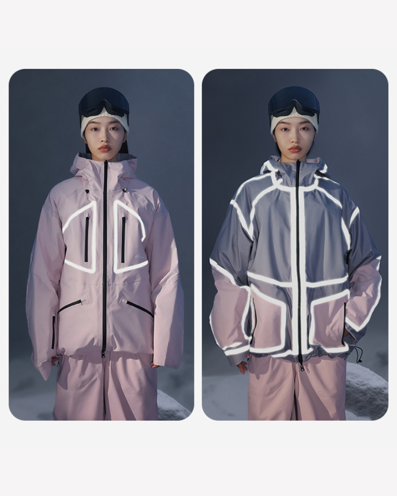Ski Wear 3L Reversible Reflection Ski Jacket -Unisex