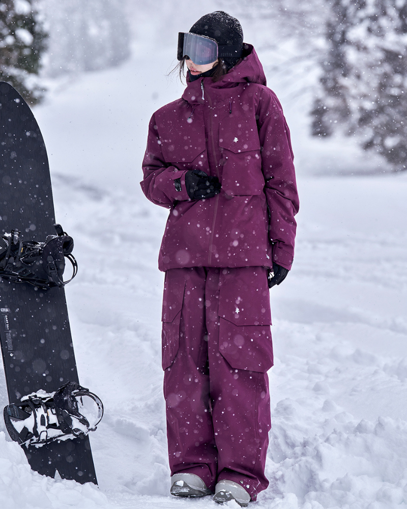 Ski Wear 3L Warm Waterproof Ski Jacket Cargo Pants Suit -Unisex (Single Unit Available)