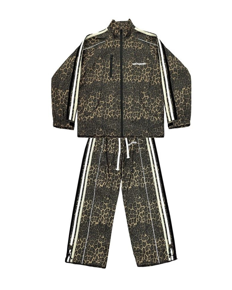 Ski Wear 3L Windproof Waterproof Leopard Ski Jacket & Pants Set -Unisex