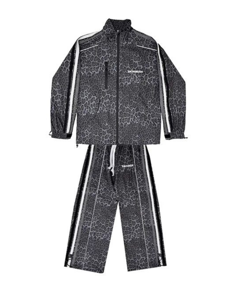 Ski Wear 3L Windproof Waterproof Leopard Ski Jacket & Pants Set -Unisex