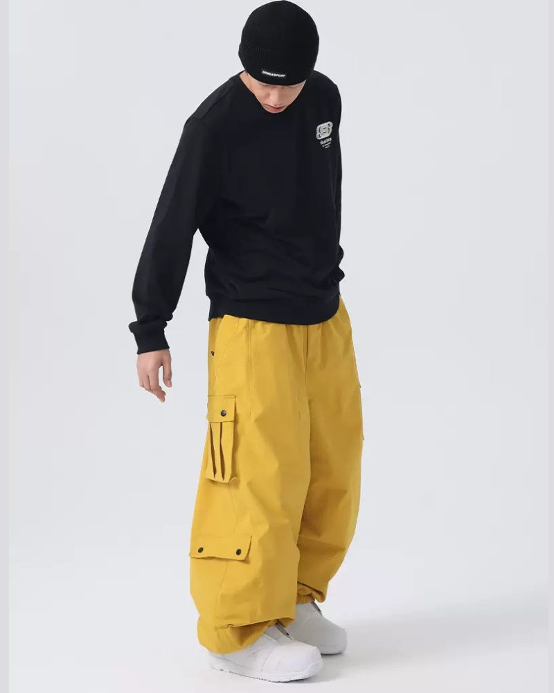 Ski Wear Baggy Snowboard Cargo Snow Pants - Unisex