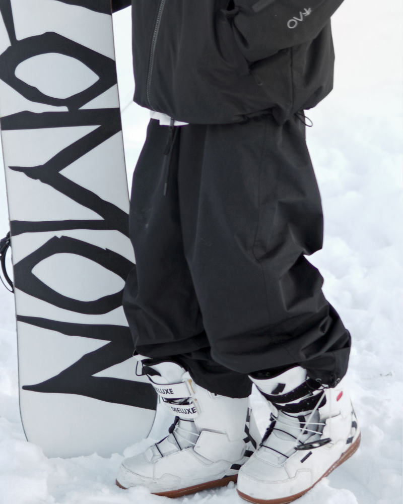 Ski Wear Black Fleece-Lined Waterproof Ski Suit -Unisex (Single Unit Available)