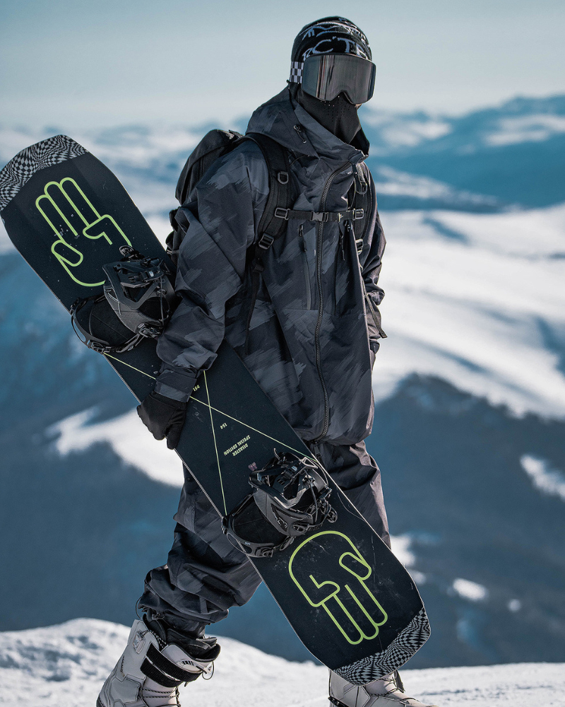 Ski Wear Black Waterproof Snowboard Jacket & Pants Set -Unisex