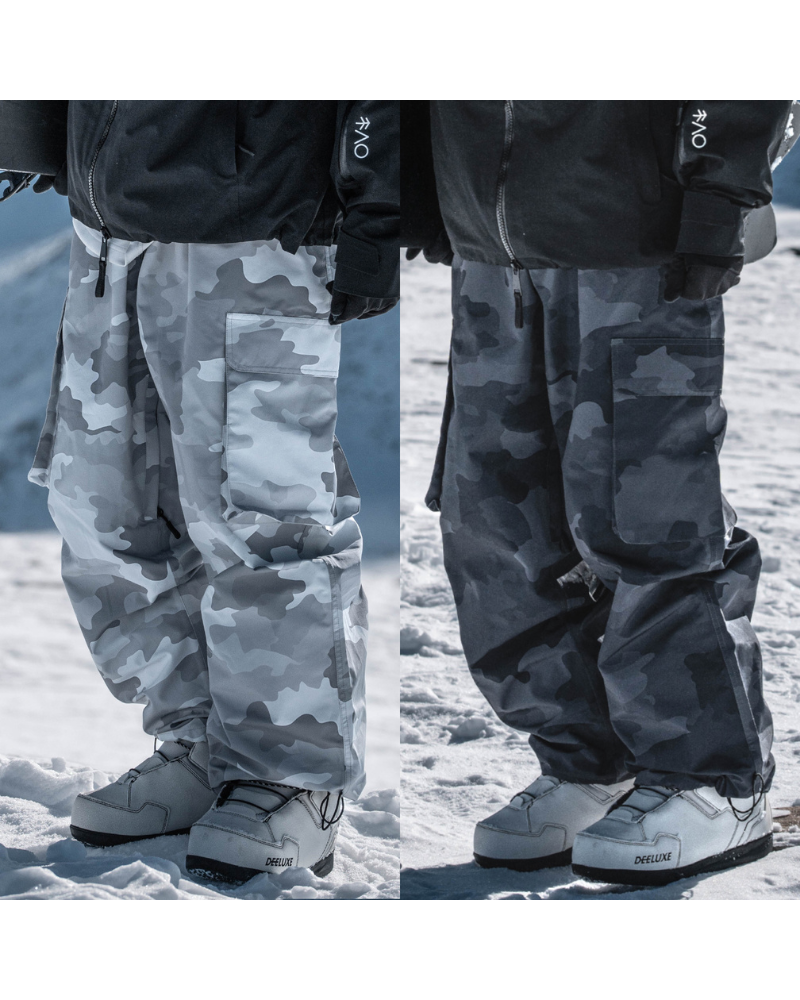 Ski Wear Camouflage Fleece-Lined Snowboard Pants -Unisex