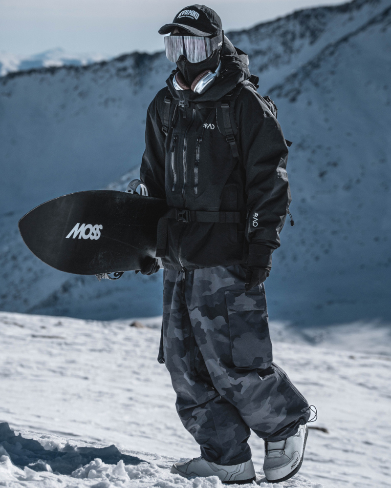 Ski Wear Camouflage Fleece-Lined Snowboard Pants -Unisex