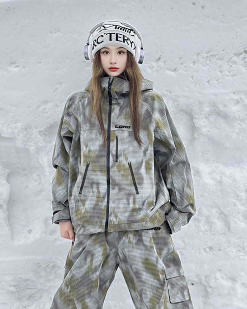 Ski Wear Digital Print Waterproof Snowboard Jacket & Pants Ski Suit -Unisex